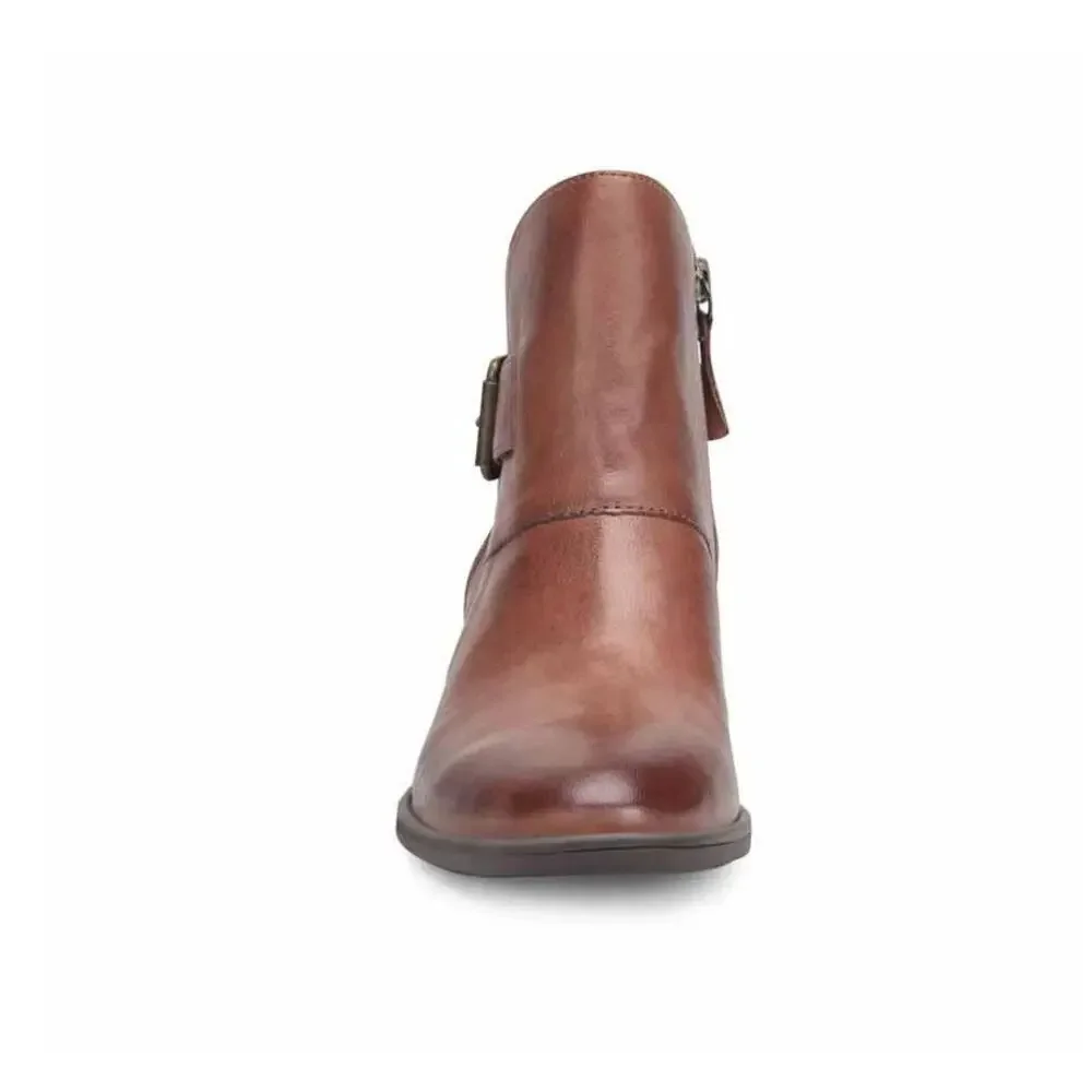 Comfortiva Cardee Booties 9 Brown NWT Leather Ankle Booties Comfort Western Boho